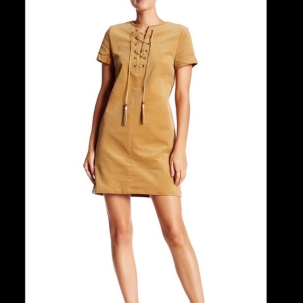 Camel Corduroy Dress